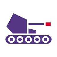 tanque icono sólido rojo púrpura estilo militar ilustración vector Ejército elemento y símbolo Perfecto.
