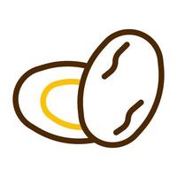 kurma icono duocolor marrón amarillo estilo Ramadán ilustración vector elemento y símbolo Perfecto.