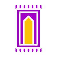 rug icon solid purple yellow style ramadan illustration vector element and symbol perfect.