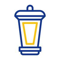 lantern icon duocolor blue yellow style ramadan illustration vector element and symbol perfect.