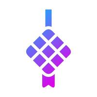 ketupat icon solid gradient purple style ramadan illustration vector element and symbol perfect.