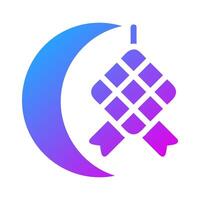 ketupat icon solid gradient purple style ramadan illustration vector element and symbol perfect.