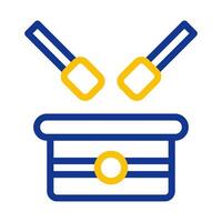 bedug drum icon duocolor blue yellow style ramadan illustration vector element and symbol perfect.