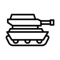 tanque icono contorno estilo militar ilustración vector Ejército elemento y símbolo Perfecto.