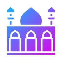 mosque icon solid gradient purple style ramadan illustration vector element and symbol perfect.