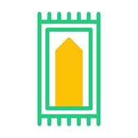 alfombra icono duotono verde amarillo estilo Ramadán ilustración vector elemento y símbolo Perfecto.