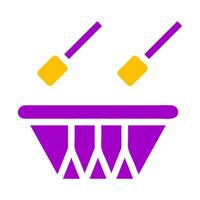 bedug drum icon solid purple yellow style ramadan illustration vector element and symbol perfect.