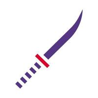 espada icono sólido rojo púrpura estilo militar ilustración vector Ejército elemento y símbolo Perfecto.
