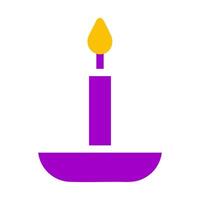 candle icon solid purple yellow style ramadan illustration vector element and symbol perfect.