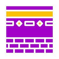 kaaba icono sólido púrpura amarillo estilo Ramadán ilustración vector elemento y símbolo Perfecto.