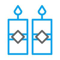 candle icon duocolor blue style chinese new year illustration vector perfect