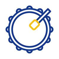 bedug drum icon duocolor blue yellow style ramadan illustration vector element and symbol perfect.