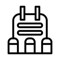 armor icon outline style military illustration vector army element and symbol perfect.
