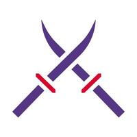 sword icon solid red purple style military illustration vector army element and symbol perfect.