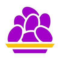 kurma palm icon solid purple yellow style ramadan illustration vector element and symbol perfect.