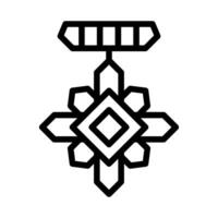 medal icon outline style military illustration vector army element and symbol perfect.