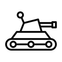 tanque icono contorno estilo militar ilustración vector Ejército elemento y símbolo Perfecto.