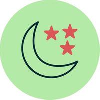 icono de vector de noche estrellada