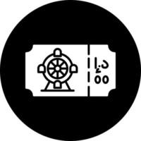 Ferris Wheel Ticket Vector Icon