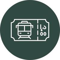 Train Ticket Vector Icon