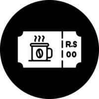 Coffee Ticket Vector Icon