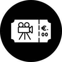 icono de vector de entrada de cine