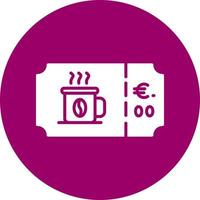 Coffee Ticket Vector Icon