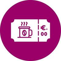 Coffee Ticket Vector Icon