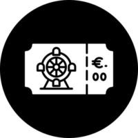 Ferris Wheel Ticket Vector Icon