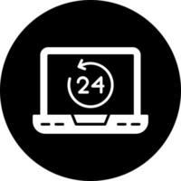 24 horas Servicio vector icono