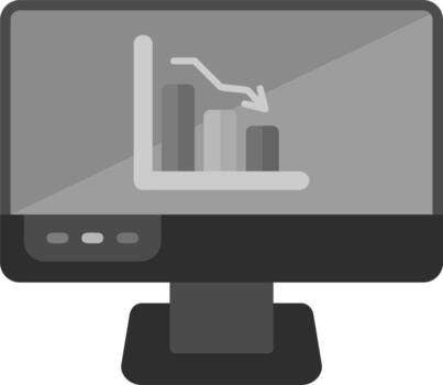 disminución vector icono