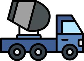 Mixer Truck Vector Icon