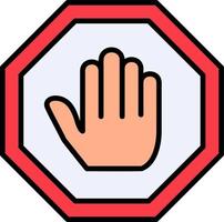 icono de vector de señal de stop