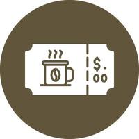 Coffee Ticket Vector Icon