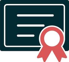 icono de vector de certificado