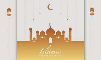 Ramadan Kareem Background Design. Greeting Card, Banner, Poster. Vector Illustration.