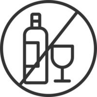 No Alcohol Vector Icon