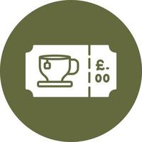 Tea Ticket Vector Icon