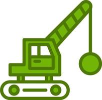 Demolition Crane Vector Icon