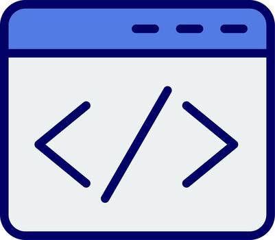 web navegador codificación vector icono