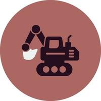 Crawler Excavator Vector Icon