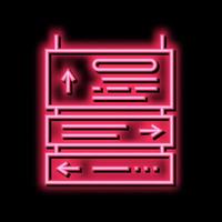 direction signpost neon glow icon illustration vector