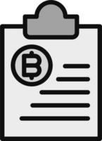 Bitcoin Clipboard Vector Icon