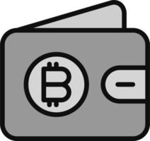 icono de vector de billetera bitcoin