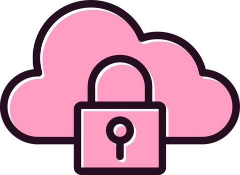 nube cifrado vector icono