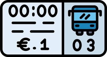 autobús boleto vector icono