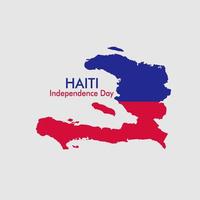 Haiti Independence Day with Flag and Island vector