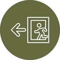 Emergency Exit Sign Vector Icon