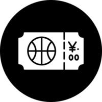 baloncesto boleto vector icono