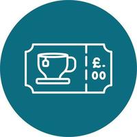Tea Ticket Vector Icon